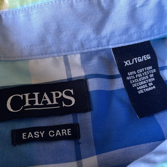 Blue plaid shirt, button-down size large - Picture 2 of 3